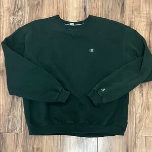 Champion Men's Dark Green Crewneck Sweater Sz XL